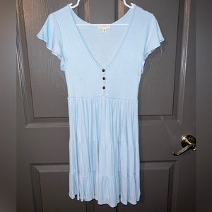 See You Monday Light Blue Flowy Dress